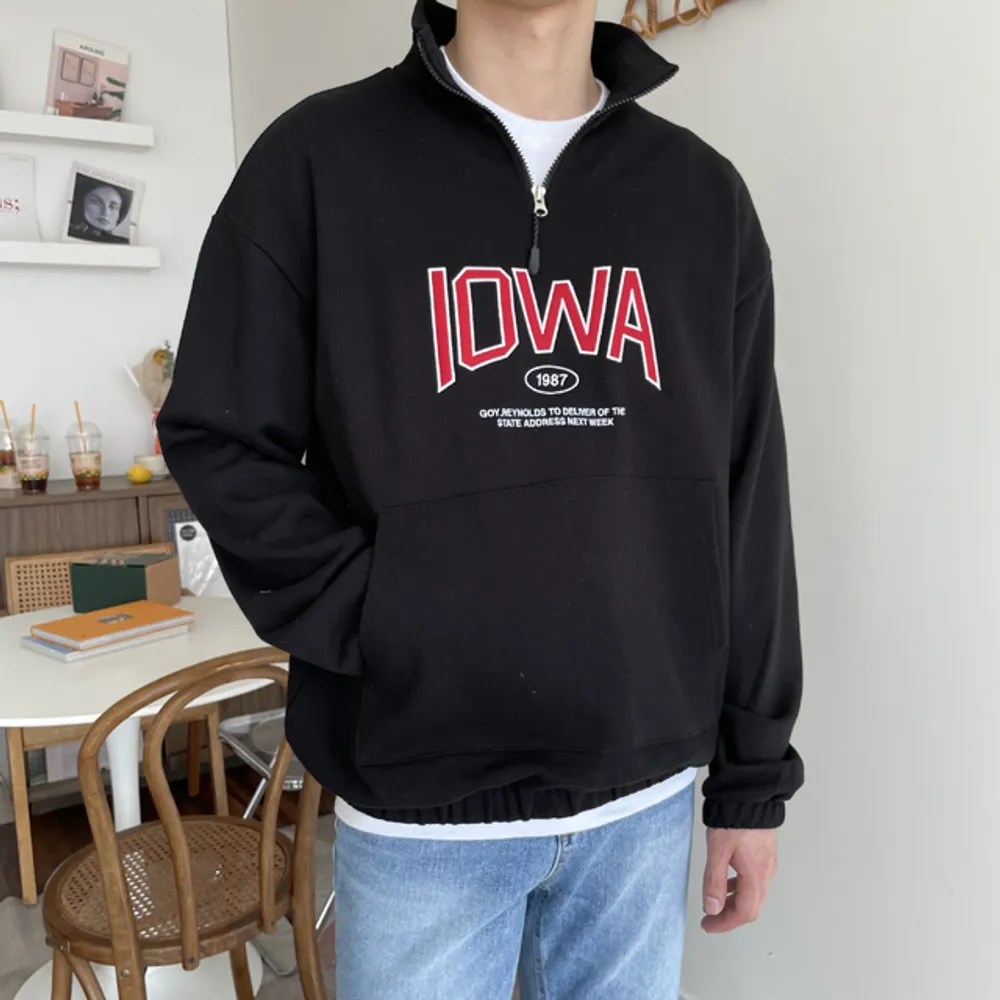 오버핏 IOWA 쭈리 아노락 반집업