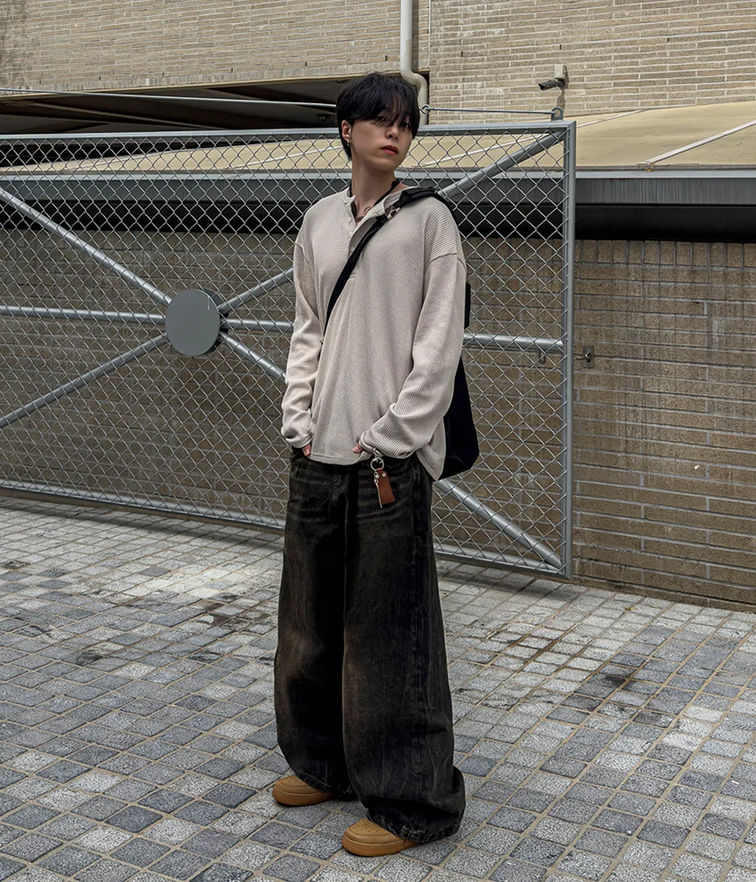 리플렉 워시드 와이드 데님 팬츠 | 룩핀