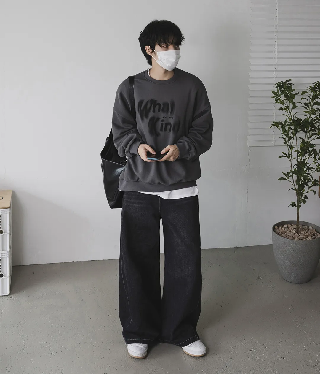 일반/기모] 특양면 코인 프린팅 맨투맨 | 룩핀